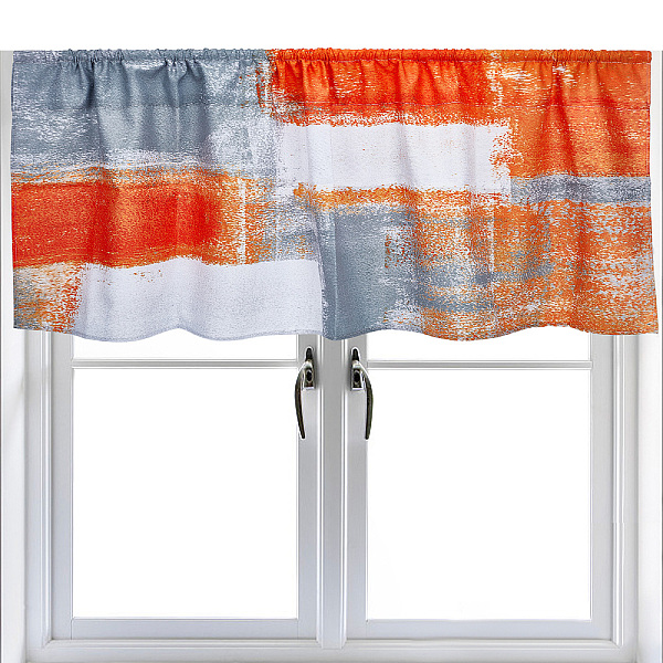 

PandaHall CREATCABIN Sunset Glow Window Valances Curtains Polyester Impressionism Blackout Window Treatment Rod Pocket for Home Kitchen Cafe...