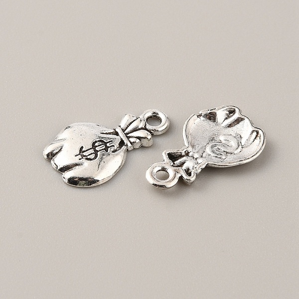 

PandaHall Money Theme Tibetan Style Alloy Pendants, Antique Silver, Bag Pattern, 18x10.5x1.5mm, Hole: 1.4mm Alloy Bag