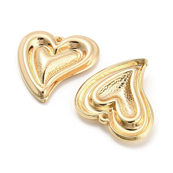 

PandaHall Brass Pendants, Heart Charm, Real 18K Gold Plated, 24x21.5x3mm, Hole: 1mm Brass Heart