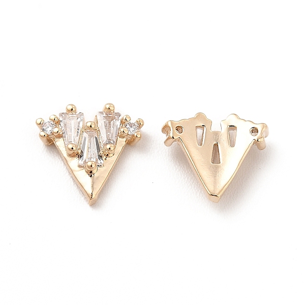 

PandaHall 3D Brass Glass Cabochons, for DIY Nail Art Decorations, Light Gold, Triangle, 7.5x8.5x2.5mm Glass Triangle Clear
