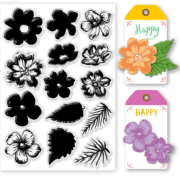 

PandaHall PVC Stamps, for DIY Scrapbooking, Photo Album Decorative, Cards Making, Stamp Sheets, Film Frame, Flower, 21x14.8x0.3cm Plastic...