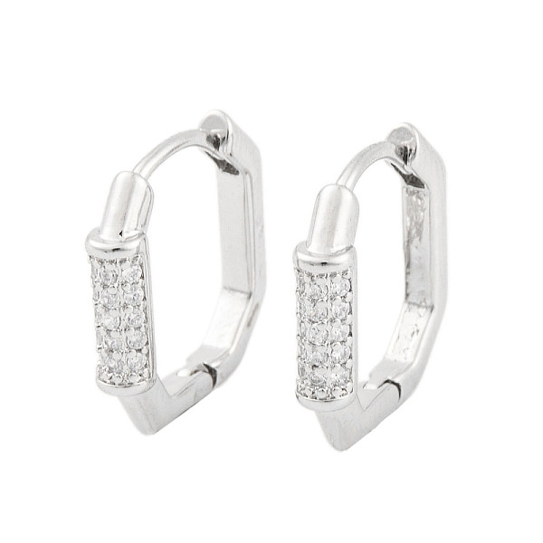 

PandaHall Rack Plating Brass Micro Pave Clear Cubic Zirconia Hoop Earrings for Women, Cadmium Free & Lead Free, Long-Lasting Plated...