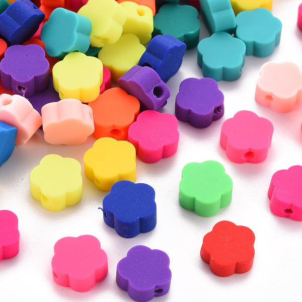 

PandaHall Handmade Polymer Clay Beads, for DIY Jewelry Crafts Supplies, Flower, Mixed Color, 9x9~10x4~5mm, Hole: 1.6mm Polymer Clay Flower..., Multicolor
