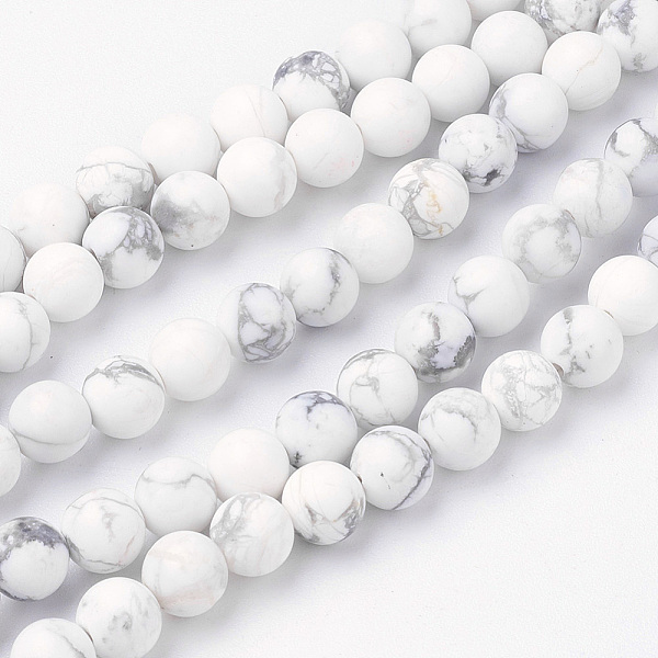 Natural Howlite Bea… - image