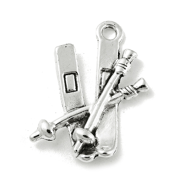 

PandaHall Tibetan Style Alloy Pendants, Sports Equipment, Nickel, Antique Silver, 23x17x3.5mm, Hole: 1.8mm Alloy Others