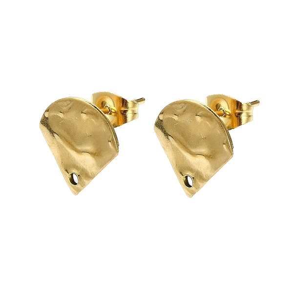 

PandaHall 304 Stainless Steel Stud Earring Findings, Fan, 12x12mm, Hole: 1.4mm, Pin: 10.5x0.5mm. 304 Stainless Steel Fan