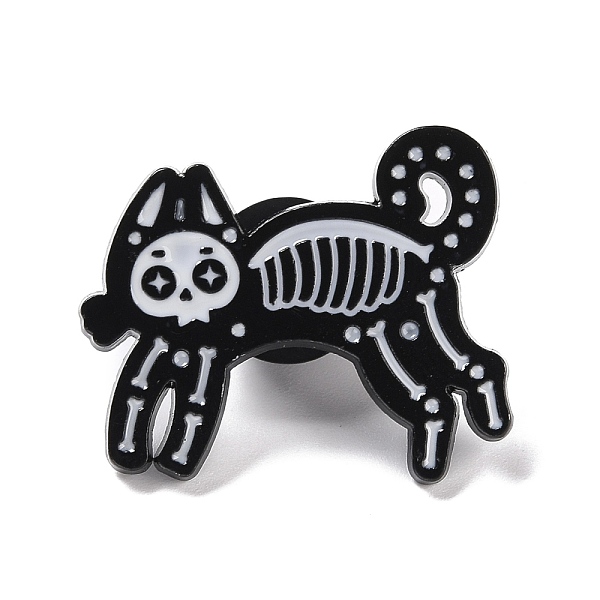 

PandaHall Dog Skeleton Enamel Pin, Halloween Animal Alloy Badge for Backpack Clothing, Electrophoresis Black, White, 23x27x2mm, Pin: 1mm...