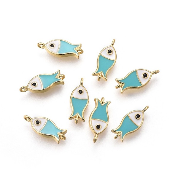 Brass Enamel Links - image