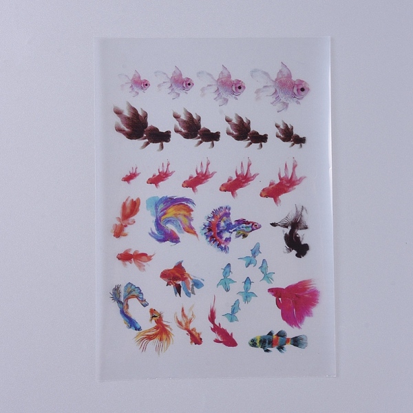 

PandaHall Filler Stickers(No Adhesive on the back), for UV Resin, Epoxy Resin Jewelry Craft Making, Fish Pattern, 150x100x0.1mm Plastic Fish..., Multicolor