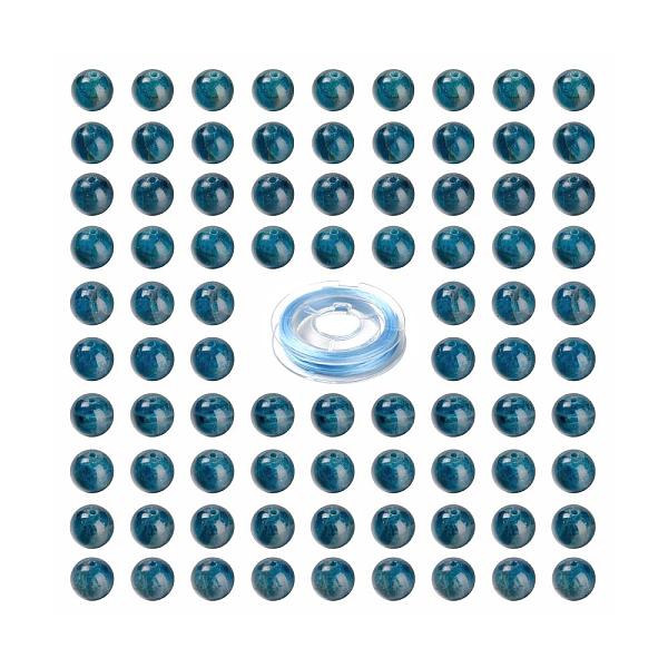 100pcs 8mm Natürliche Runde Apatitperlen