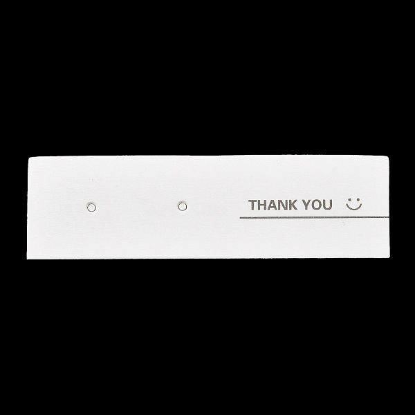 

PandaHall Paper Earring Display Cards, Smiling Face Print Jewelry Display Cards for Earring Studs, White, Rectangle, 2x7x0.07cm, Hole: 1.6mm...