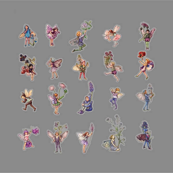 

PandaHall PET Plastic Decorative Paper Stickers, for Scrapbooks, Notebook, Journal, Card Making, Album, Calendars, DIY Crafts, Fairy, Purple...