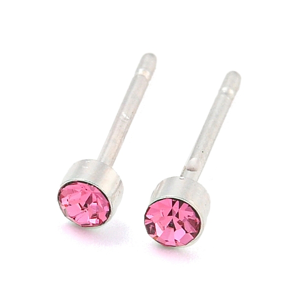 

PandaHall Rack Plating Brass Micro Pave Cubic Zirconia Stud Earring, Cadmium Free & Lead Free, Long-Lasting Plated, Flat Round, Hot Pink...