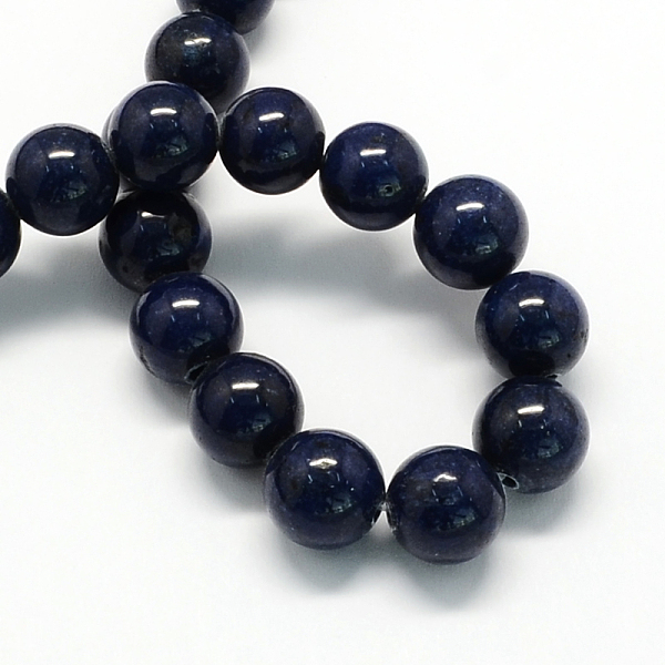 

PandaHall Natural Dyed Mashan Jade Gemstone Bead Strands, Round, Midnight Blue, 6mm, Hole: 1mm, about 66pcs/strand, 15.7 inch Mashan Jade...