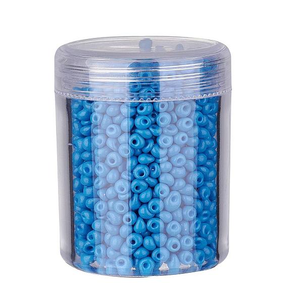 

PandaHall Opaque Glass Seed Beads, Fringe Teardrop Beads, Dodger Blue, 3~3.5x2~3mm, Hole: 1mm, about 450pcs/box Glass Blue