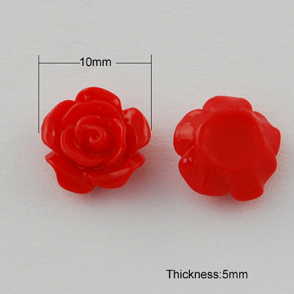 

PandaHall Resin Cabochons, Flower, Mixed Color, 10x5mm Resin Flower Multicolor