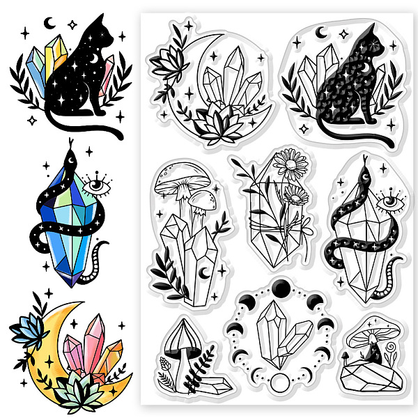 

PandaHall Custom PVC Plastic Clear Stamps, for DIY Scrapbooking, Photo Album Decorative, Cards Making, Crystal, 160x110mm Plastic Others