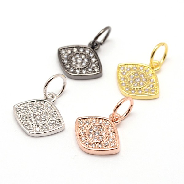 

PandaHall Eye Brass Micro Pave Cubic Zirconia Charms, Cadmium Free & Nickel Free & Lead Free, Mixed Color, 12x12x2mm, Hole: 5mm Brass+Cubic...