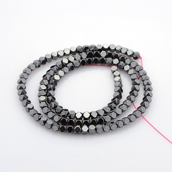 

PandaHall Non-magnetic Synthetic Hematite Beads Strands, Cube, Faceted, Black, 3x3x3mm, Hole: 1mm, about: 128pcs/strand, 15.7 inch...