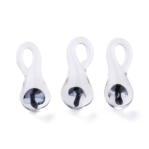 

PandaHall Handmade Lampwork Glass Pendants, Pyrex, Mushroom, Black, 21~25x9~10mm, Hole: 3~4mm Lampwork Mushroom Black