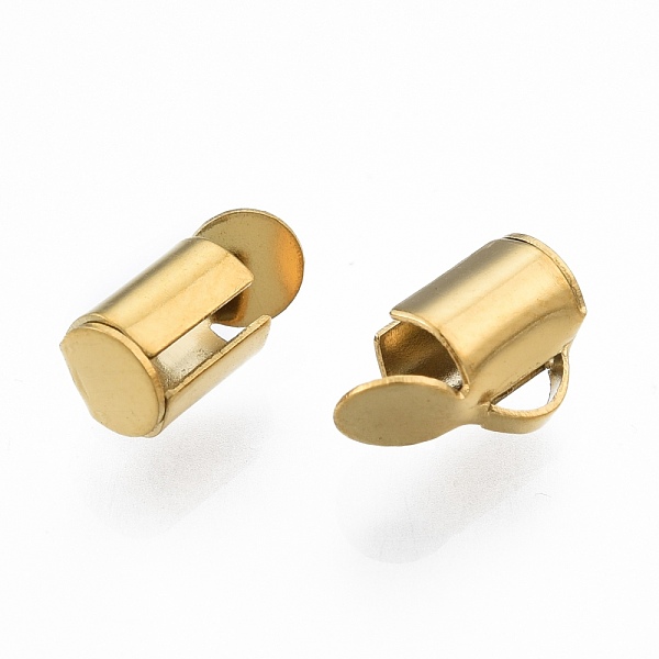 

PandaHall 304 Stainless Steel Slide On End Clasp Tubes, Slider End Caps, Golden, 6x6x4mm, Hole: 3x1.5mm, Inner Diameter: 3mm 304 Stainless...