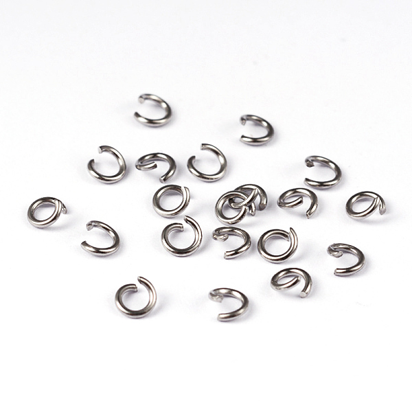 

PandaHall 304 Stainless Steel Open Jump Rings, Stainless Steel Color, 21 Gauge, 4x0.7mm, Inner Diameter: 2.4mm 304 Stainless Steel