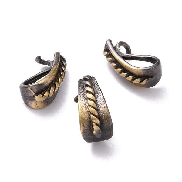 

PandaHall Rack Plating Brass Charms, Lead Free & Cadmium Free, Brushed Antique Bronze, 13x6x7mm, Hole: 4x7mm Brass Others