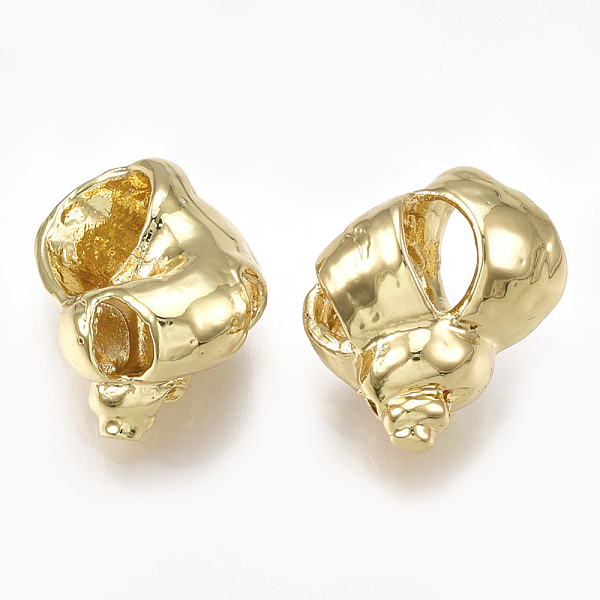 

PandaHall Brass Pendants, Spiral Shell, Real 18K Gold Plated, 17x15x9mm, Hole: 1mm Brass Others