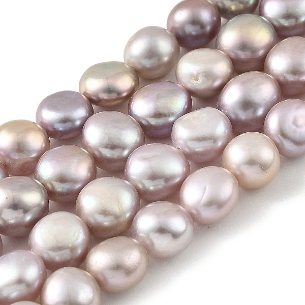 

PandaHall Natural Cultured Freshwater Pearl Beads Strands, Two Sides Polished, Thistle, 7~8mm, Hole: 0.5mm, about 25pcs/strand, 6.89''..., Purple