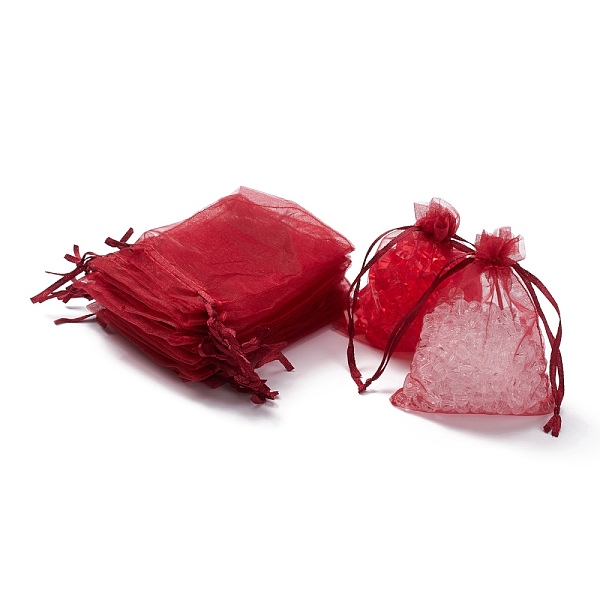 

PandaHall Organza Gift Bags with Drawstring, Jewelry Pouches, Wedding Party Christmas Favor Gift Bags, Dark Red, 12x9cm Organza Rectangle...