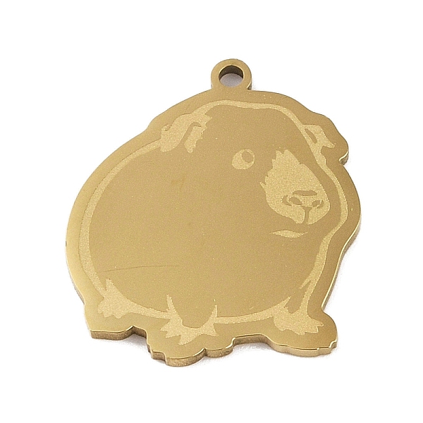 

PandaHall 304 Stainless Steel Pendants, Guinea Pig Charm, Golden, 24.5x21.5x1.5mm, Hole: 1mm 304 Stainless Steel Other Animal
