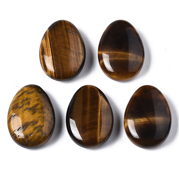 

PandaHall Natural Tiger Eye Pendants, Teardrop, 25x18x8~9mm, Hole: 1.6mm Tiger Eye Teardrop