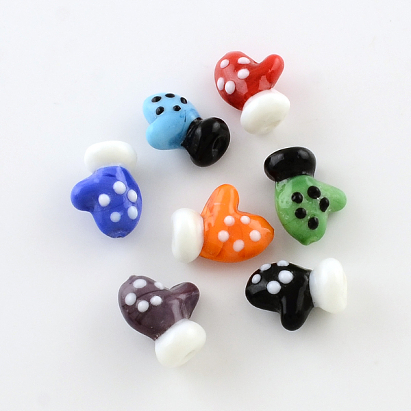 

PandaHall Handmade Lampwork Beads, Glove for Christmas, Mixed Color, 18~19x14x9~10mm, Hole: 1mm Lampwork Clothes Multicolor