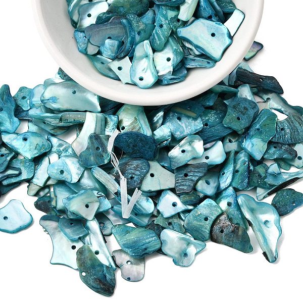 Dyed Natural Mother of Pearl Shell Nuggets Chips Beads