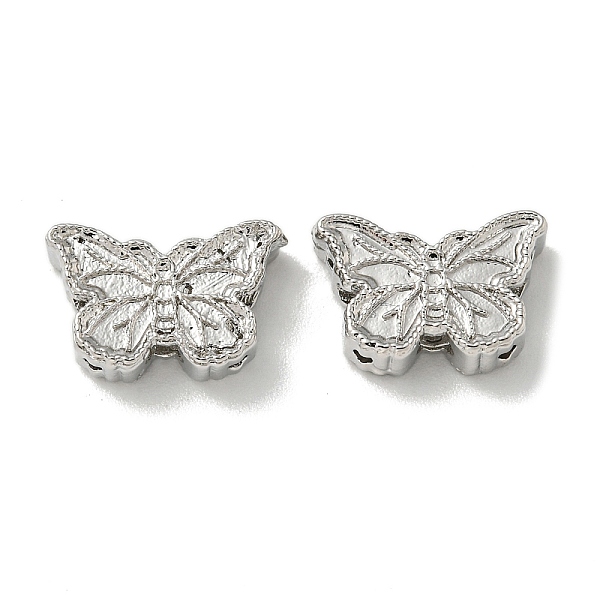 

PandaHall Brass Beads, Butterfly, Platinum, 8x13x4mm, Hole: 1mm Brass Butterfly