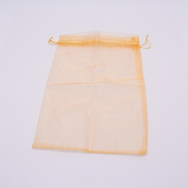 PandaHall Organza Gift Bags, for Party Candy Jewelry Bags & Pouches, Rectangle, Yellow, 30x19.5cm Organza Rectangle Yellow