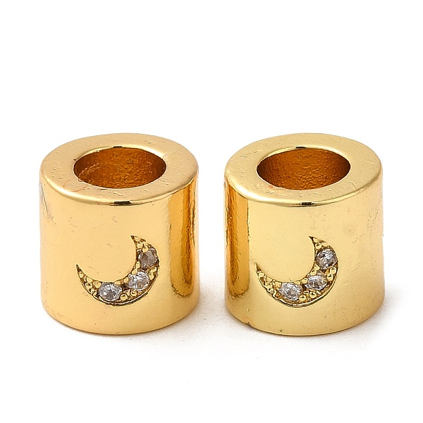 

PandaHall Rack Plating Brass Micro Pave Cubic Zirconia European Beads, Large Hole Beads, Long-Lasting Plated, Lead Free & Cadmium Free...