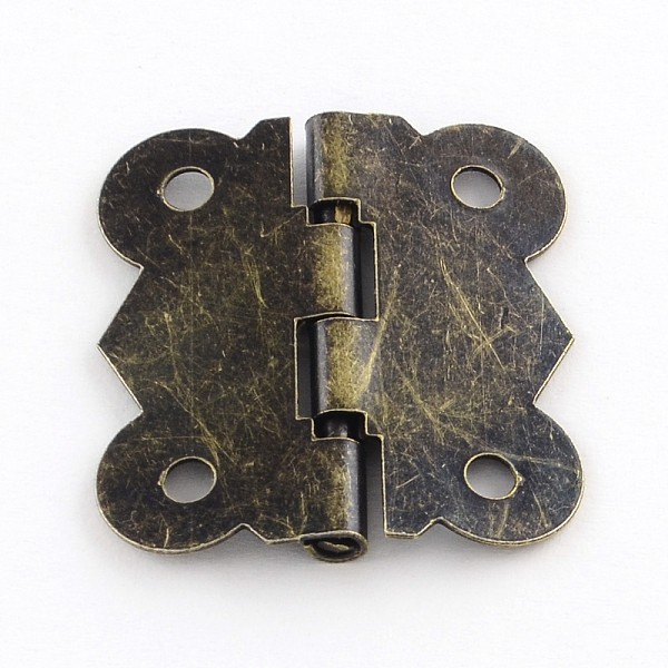 

PandaHall Wooden Box Accessories Iron Hinge, 90 Degree Fixed, Antique Bronze, 25x20x2.5mm, Hole: 3mm Iron