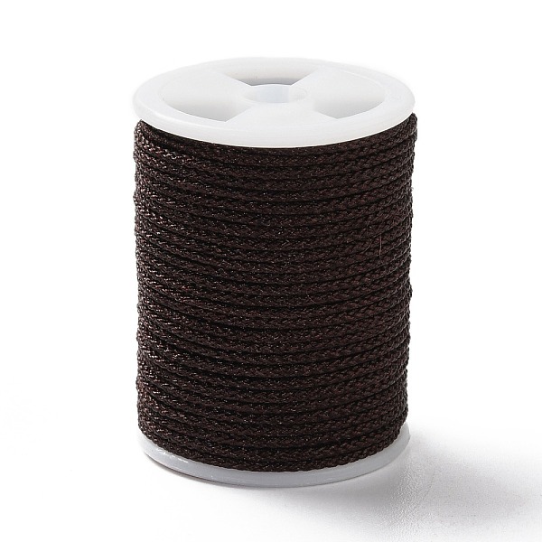 

PandaHall Braided Nylon Threads, Mambo Thread, with Spool, for Jewelry Making, Round, Coconut Brown, 1mm, about 6 yards/roll Nylon