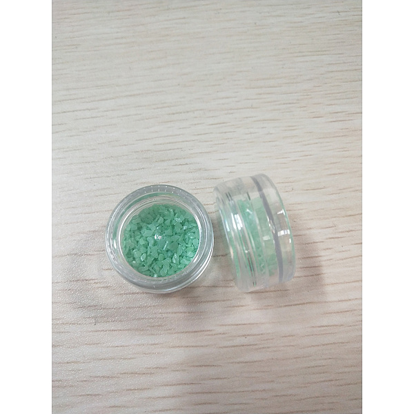 PandaHall Baking Painted Glass Beads, For Nail Art Decoration Accessories, No Hole/Undrilled, Chips, Aquamarine, 0.5~5x0.5~5x0.5~5mm, about...