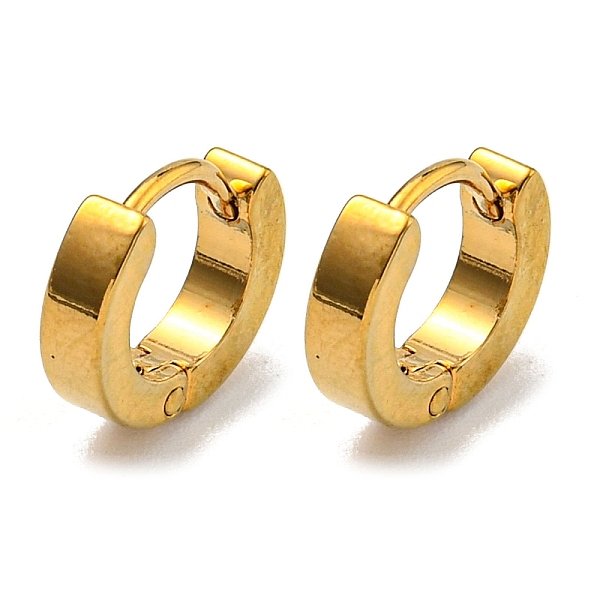 

PandaHall Vacuum Plating 202 Stainless Steel Huggie Hoop Earrings with 304 Stainless Steel Pins for Women, Golden, 9.5x2.7mm 202 Stainless...