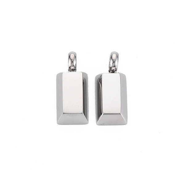 

PandaHall 304 Stainless Steel Pendants, Rectangle, Stainless Steel Color, 17x7x4.5mm, Hole: 3mm 304 Stainless Steel Rectangle