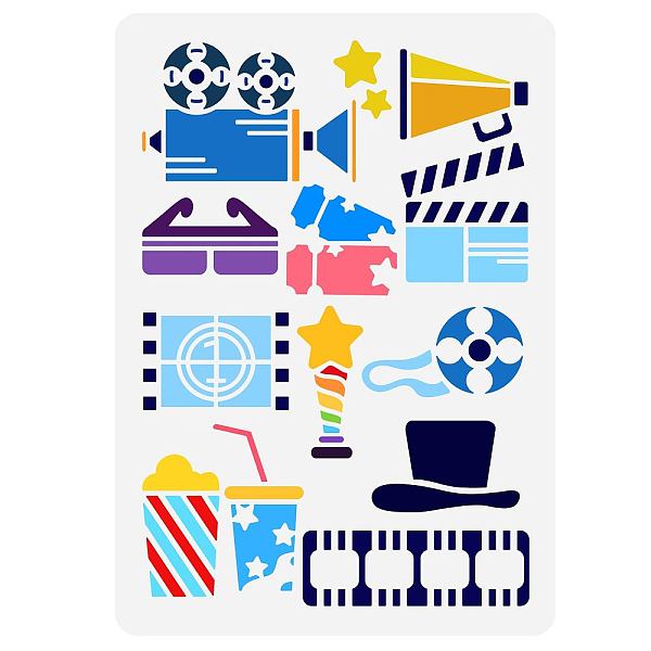 

PandaHall FINGERINSPIRE Movie Camera Painting Stencil 8.3x11.7inch Film Pattern Drawing Template DIY Craft Cinematography Props Decoration...