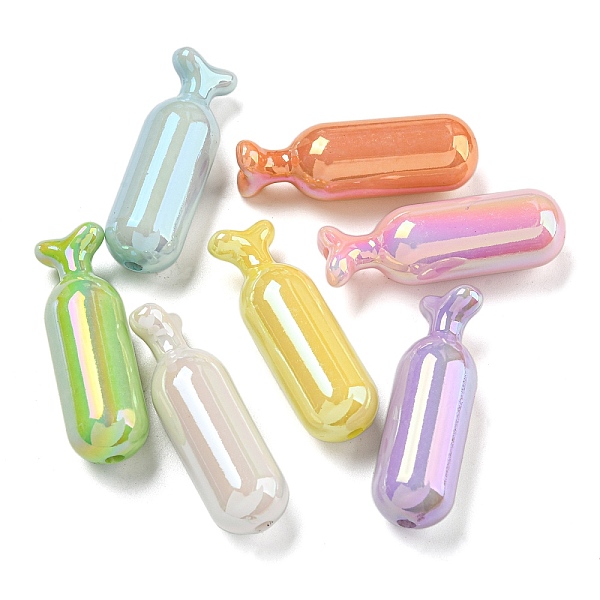 

PandaHall UV Plating Acrylic Beads, Iridescent, Guided Missile Shape, Mixed Color, 40x13mm, Hole: 2.5mm Acrylic Others Multicolor