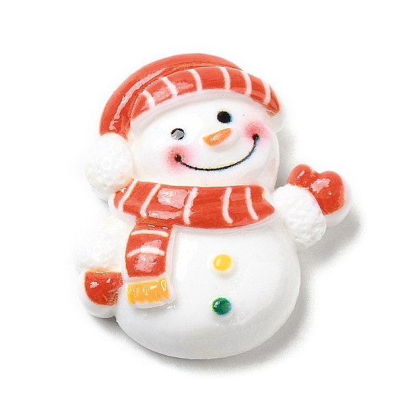

PandaHall Christmas Theme Opaque Resin Cabochons, for Jewelry Making, Snowman, 27x25x8.5mm Resin Snowman