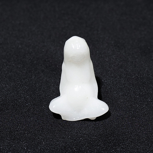 

PandaHall Natural White Jade Sculpture Display Decorations, for Home Office Desk, Goddess Gaia, 37mm White Jade Human