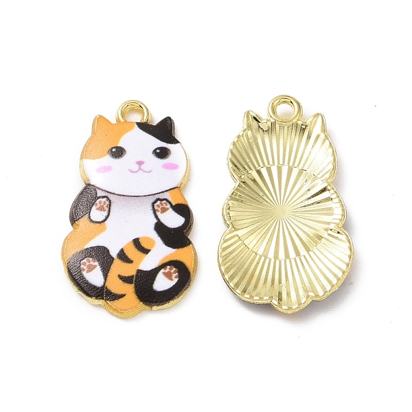 

PandaHall Alloy Enamel Pendants, Light Gold, Cat, Orange, 25x14x2.3mm, Hole: 1.6mm Alloy+Enamel Cat Shape Orange