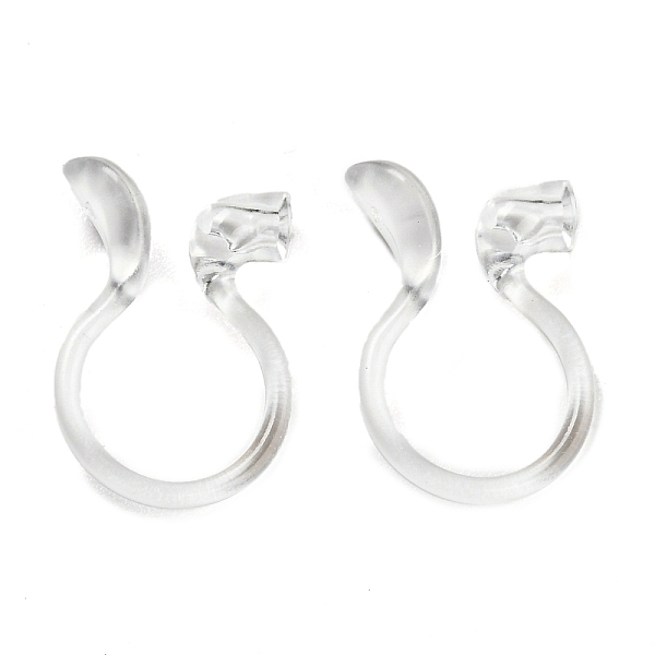 

PandaHall Resin Clip-on Earring Findings, Bud, Clear, 11x7x3mm Resin Leaf Clear