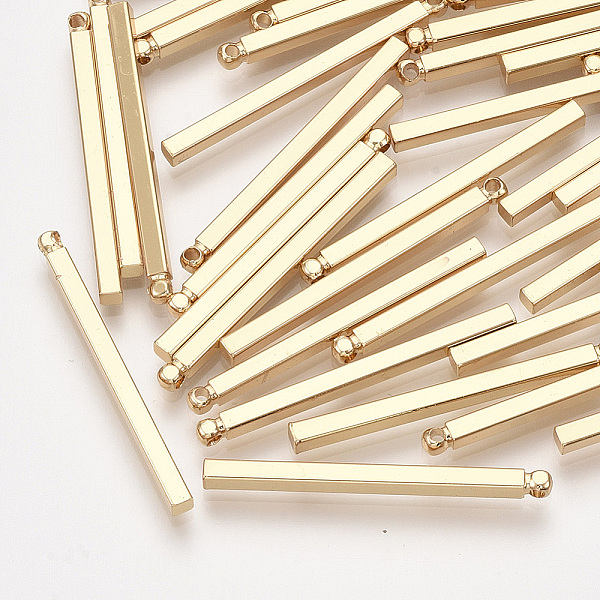 

PandaHall Brass Bar Pendants, Rectangle, Real 18K Gold Plated, 30x2x2mm, Hole: 0.8mm Brass Rectangle