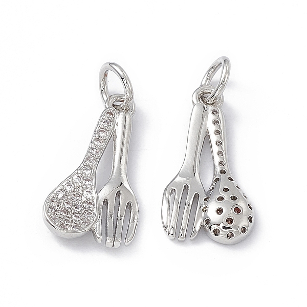 

PandaHall Rack Plating Eco-friendly Brass Micro Pave Clear Cubic Zirconia Tableware Pendants, Long-Lasting Plated, Lead Free & Cadmium Free...